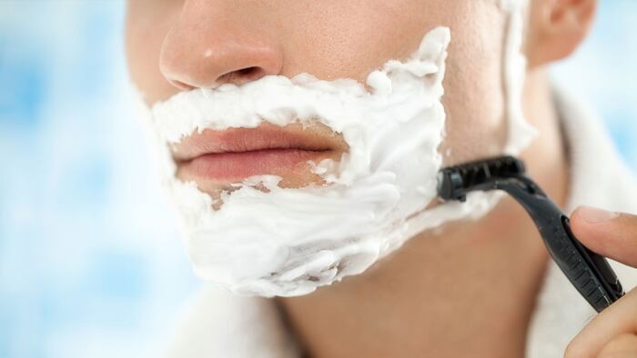Man shaving