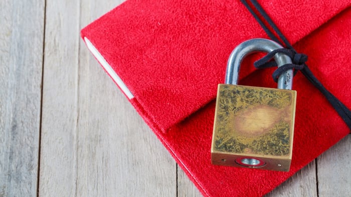 Red Diary Book Lock