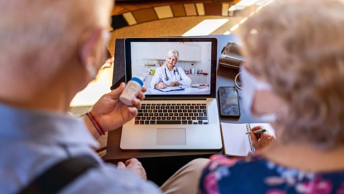 Senior Couple Telehealth Visit