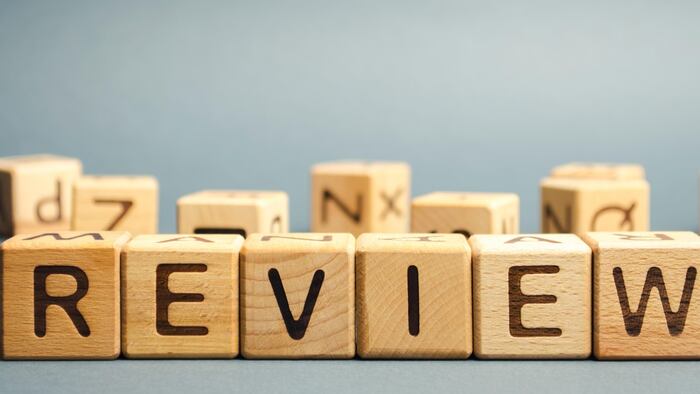 Wooden blocks with the word Review. Customer review concept. Reviewing, auditing, reviewer. Service rating. Feedback.