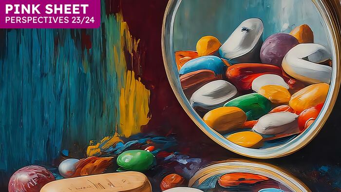 pills in mirror