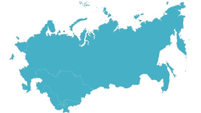 Map Of Russia & The Commonwealth Of Independent States