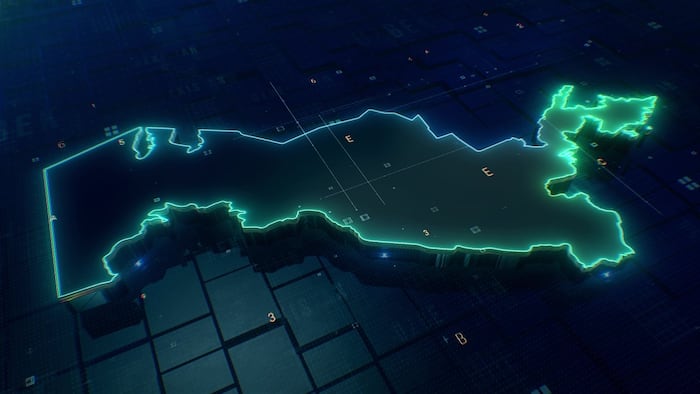 Uzbekistan map